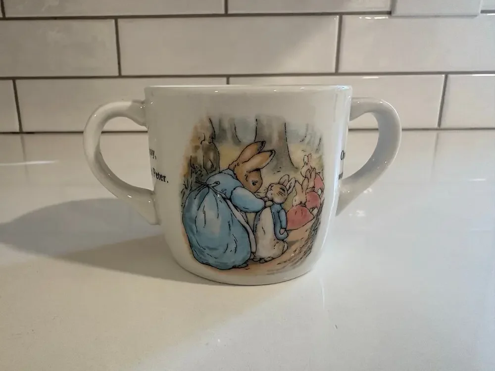 Vintage 1991 Frederick Wayne Wedgwood Peter Rabbit Beatrix Potter Child Mug